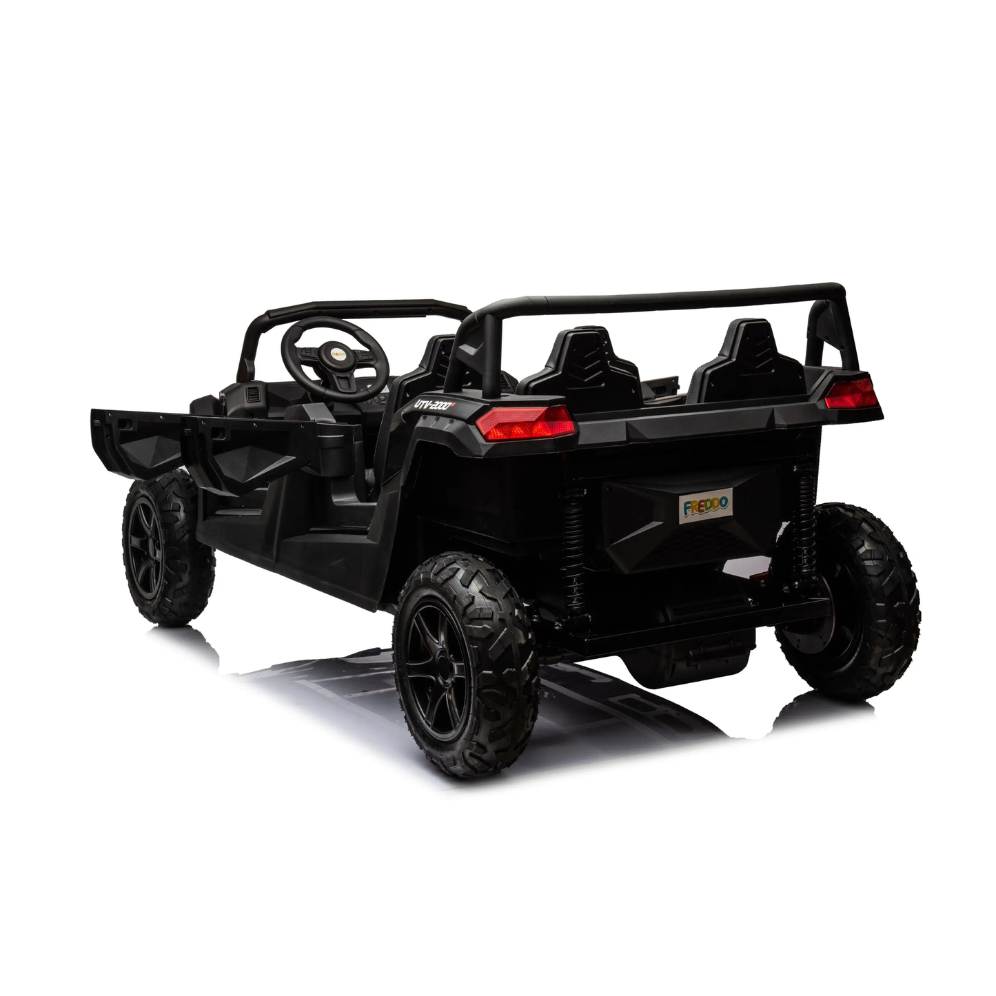 48V Freddo Beast XL: World's Fastest Kids' 4-Seater Black-5