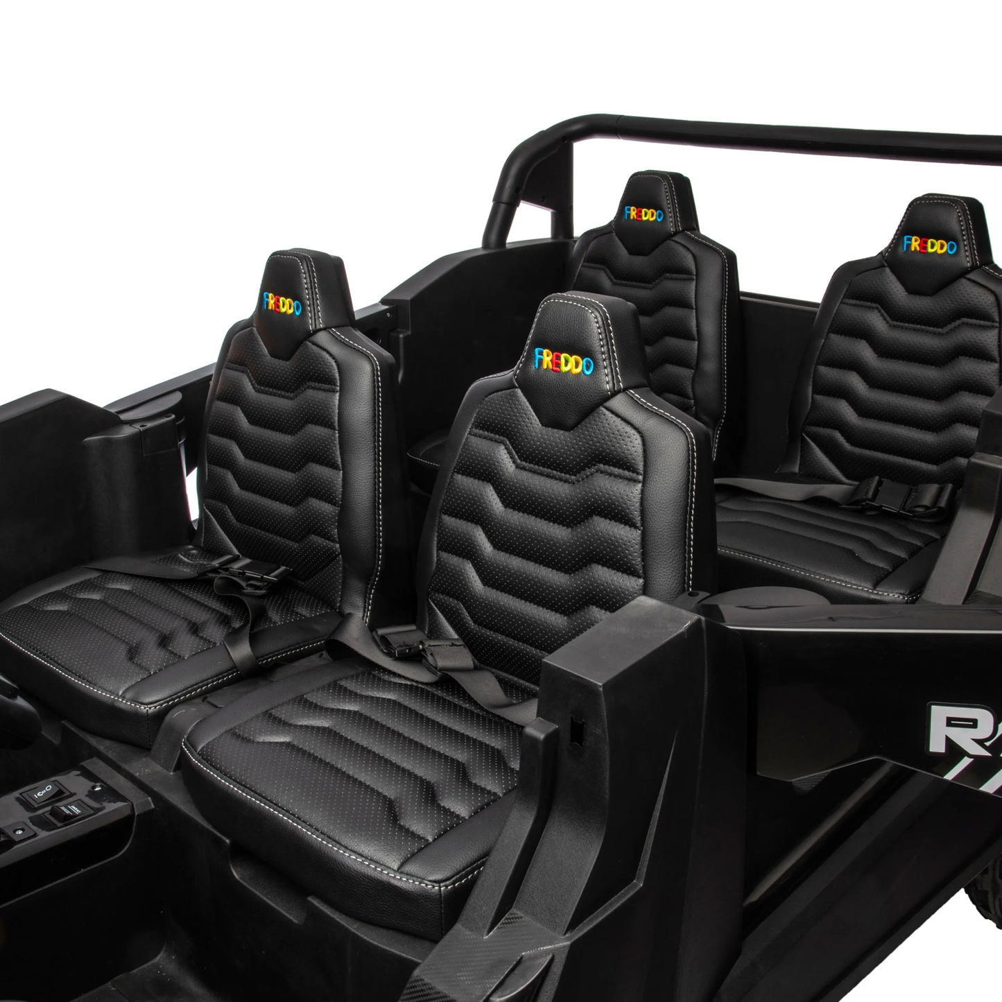 48V Freddo Beast XL: World's Fastest Kids' 4-Seater Black-8