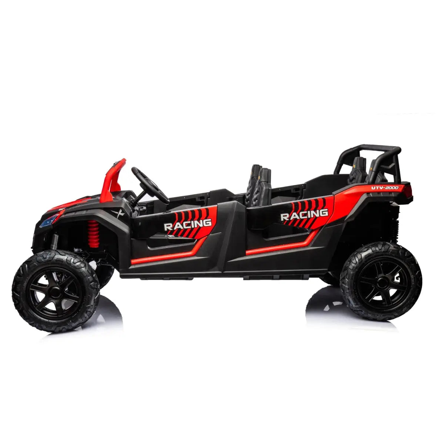 48V Freddo Beast XL: World's Fastest Kids' 4-Seater Red-2