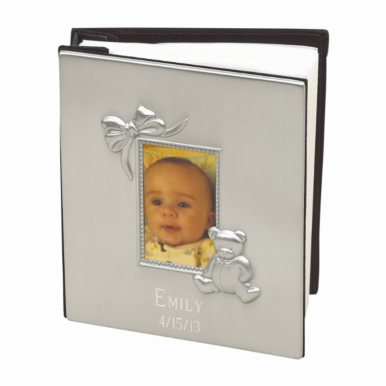 Baby Album, Pewter Finish Holds 100 4" X 6" Photos