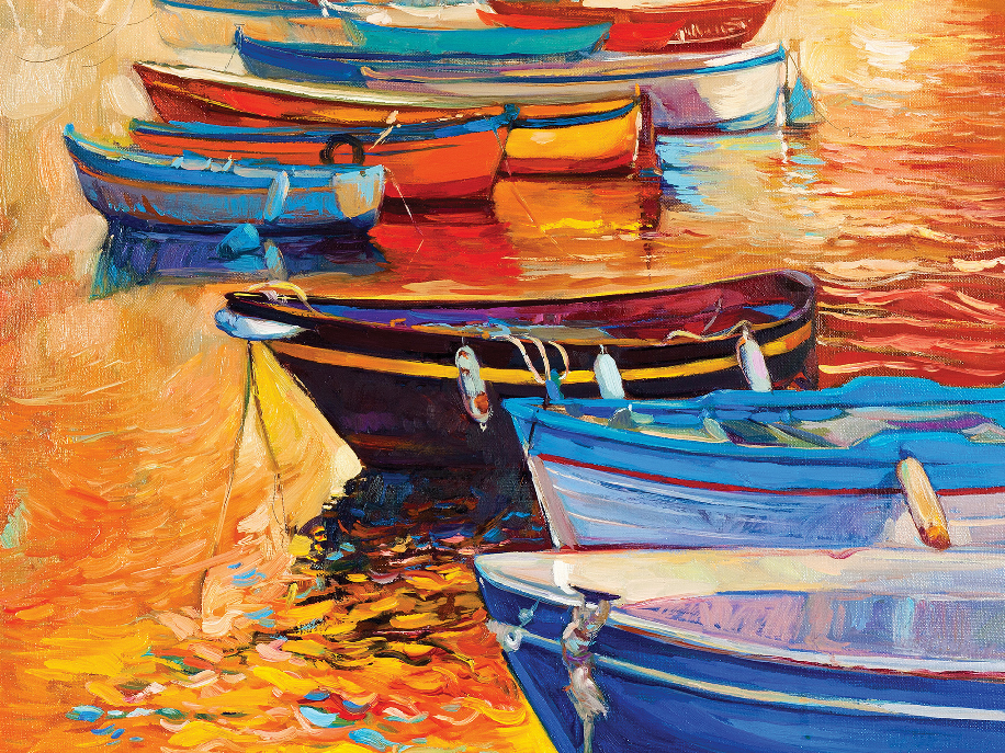 Boats in a Row 500-Piece Puzzle