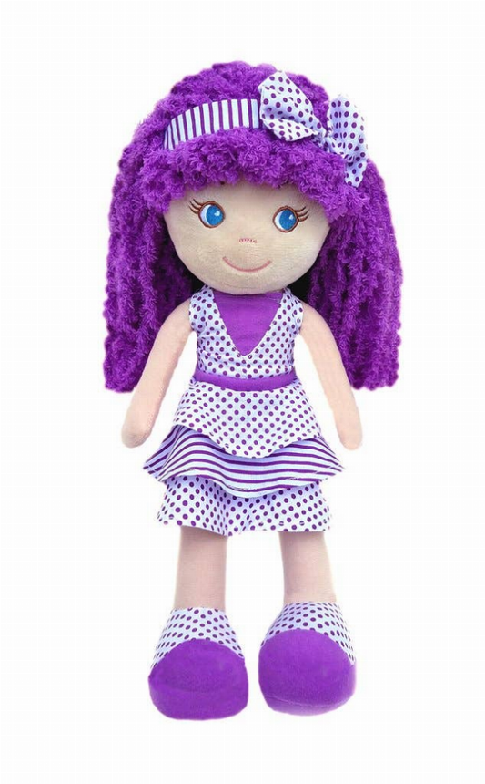 Violet Soft Doll - Dots & Stripes