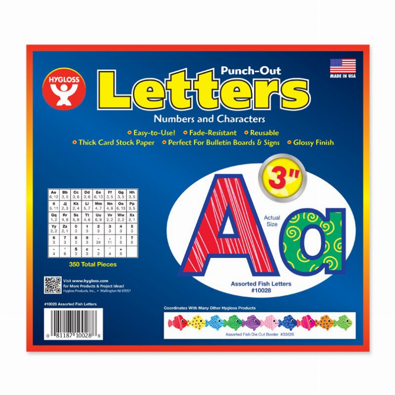 Assorted Fish Punch-Out Letters-2