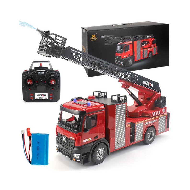 Radio Control Fire Truck, Sprays Water (1:14 Scale)