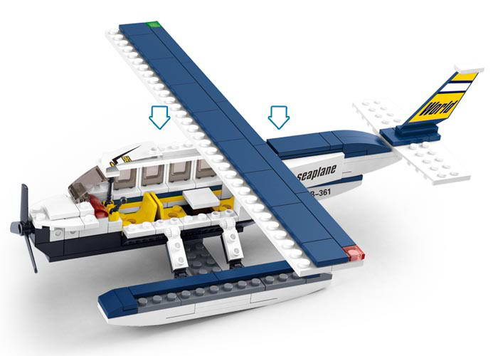 Z Seaplane Aviation Building Brick Kit (214 pcs)-3