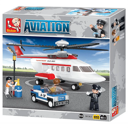 Aviation Personal Helicopter Building Brick Kit (259 Pcs)