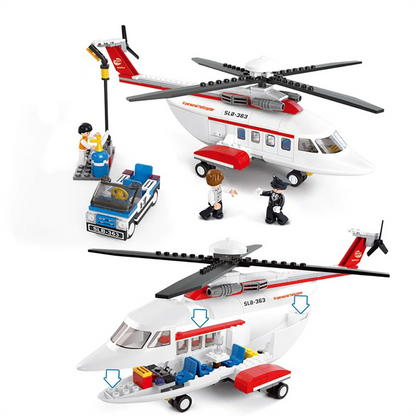 Aviation Personal Helicopter Building Brick Kit (259 Pcs)-3