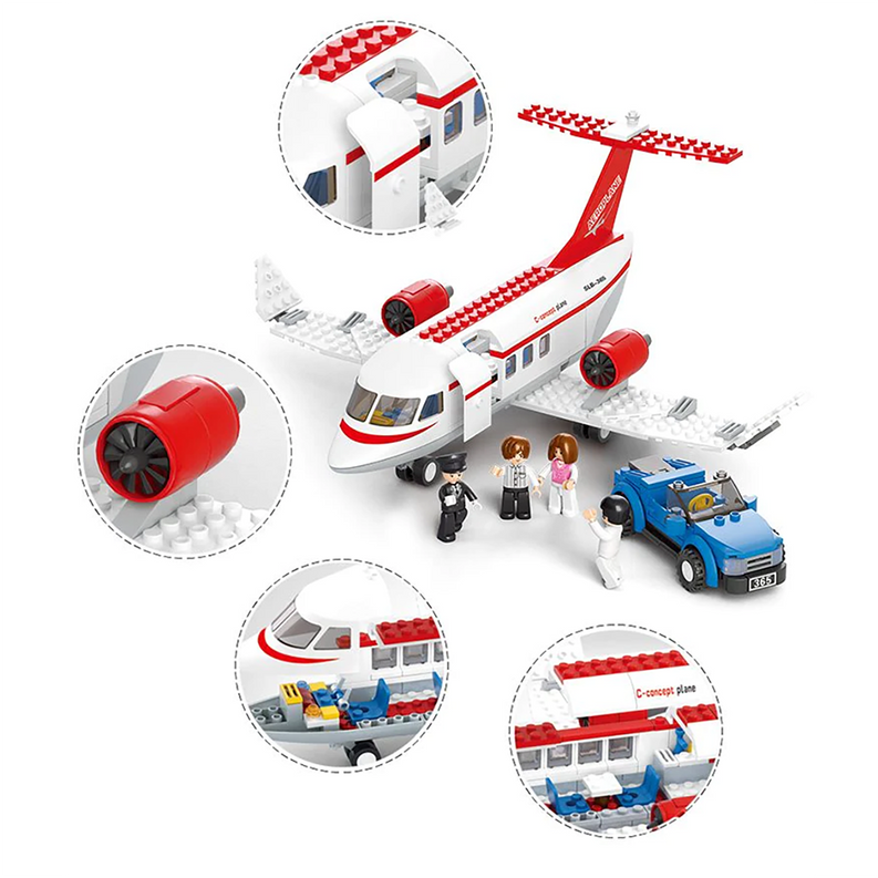 Aviation C-Concept Plane Building Brick Kit (275 Pcs)-2