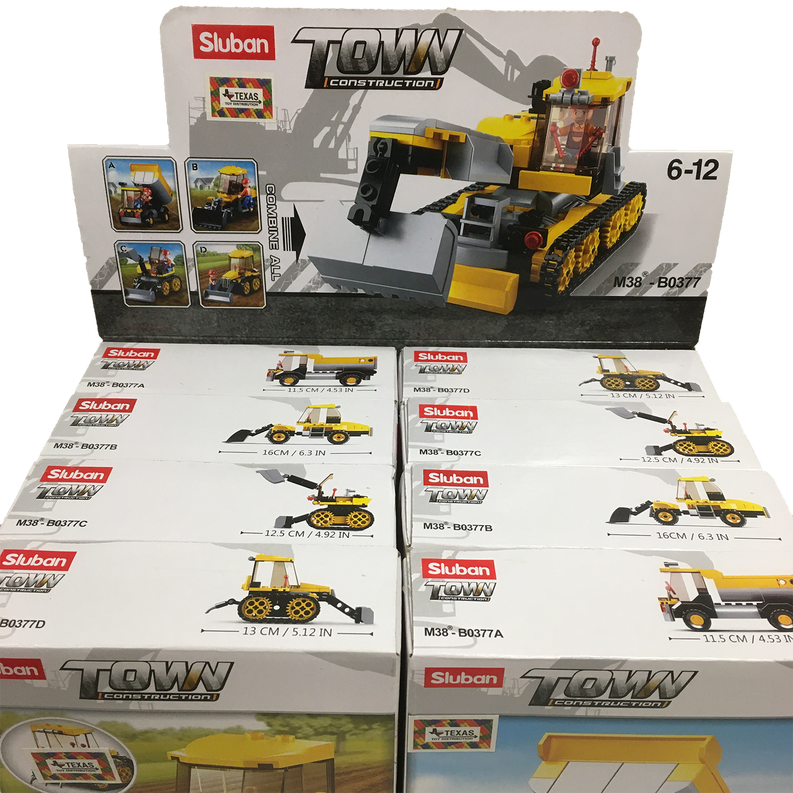 4-in-1 Construction Traxcavator Building Brick Display Set-2