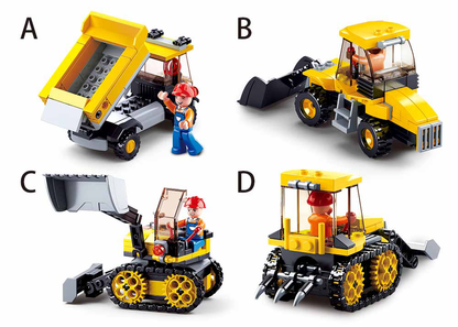 4-in-1 Construction Traxcavator Building Brick Display Set-3