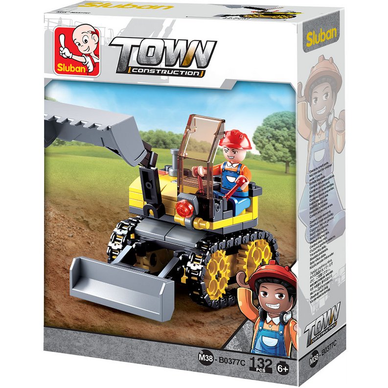 4-in-1 Construction Traxcavator Building Brick Display Set-6