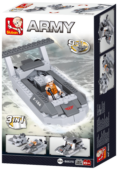 9-into-1 Aircraft Carrier Building Brick Display Set (Total 1001 Pcs)-5