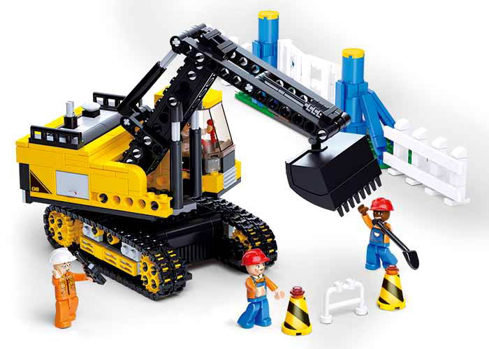 Construction Traxcavator Building Brick Kit (614 pcs)-2