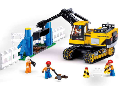 Construction Traxcavator Building Brick Kit (614 pcs)-3