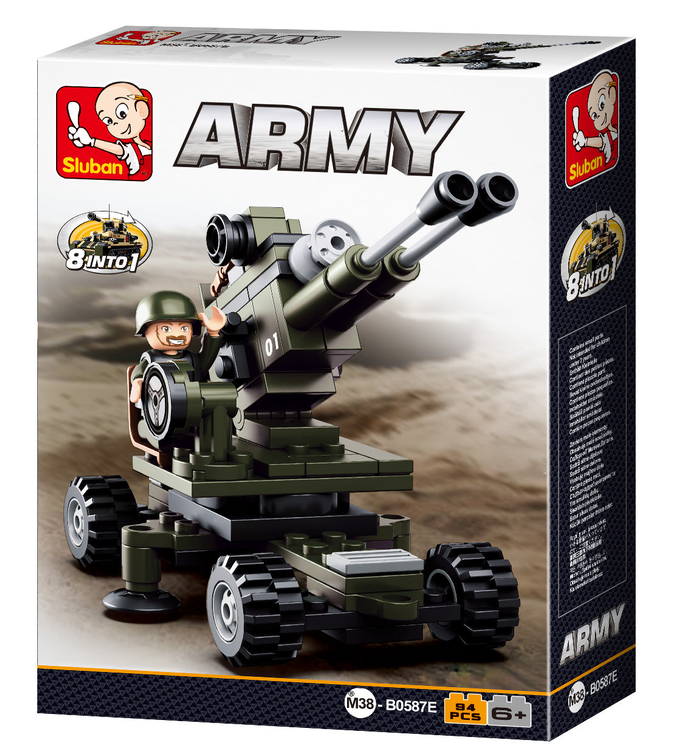 Army 8-into-1 Tank Building Brick Display Set (917 pcs)-10