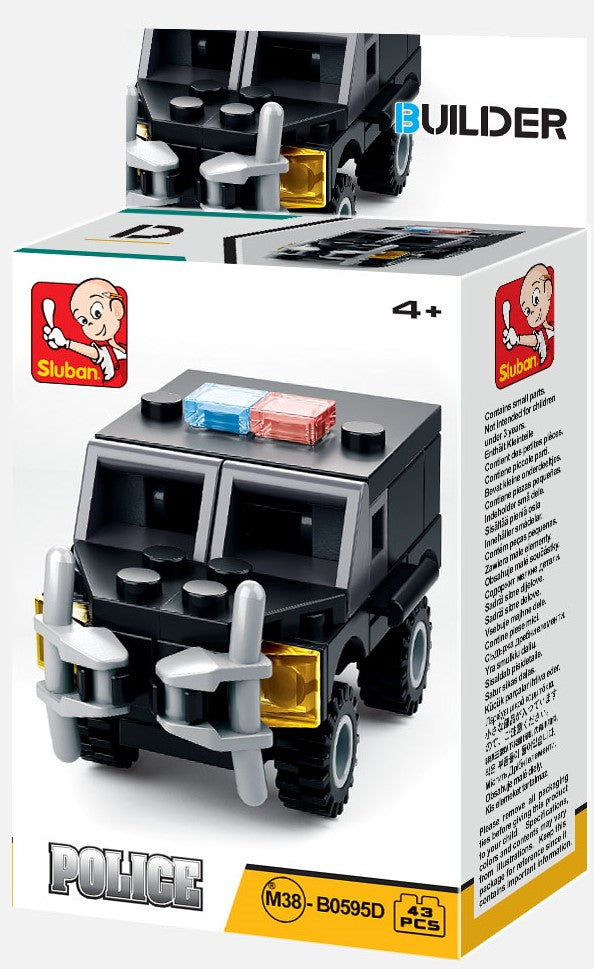 Builder Police Building Brick Display Set, x2 each kit A-D-7