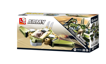 Army Transformer 6-in-1 Building Brick Display Set (448 Pcs)-3