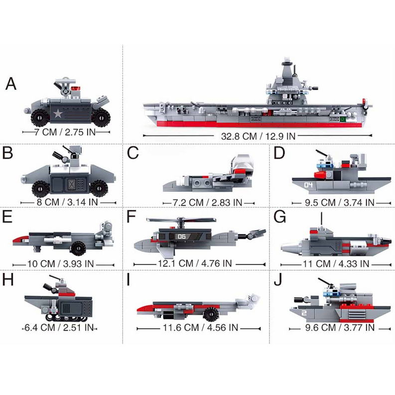 Army 10-in-1 Aircraft Carrier Display Box (424 pcs)-2