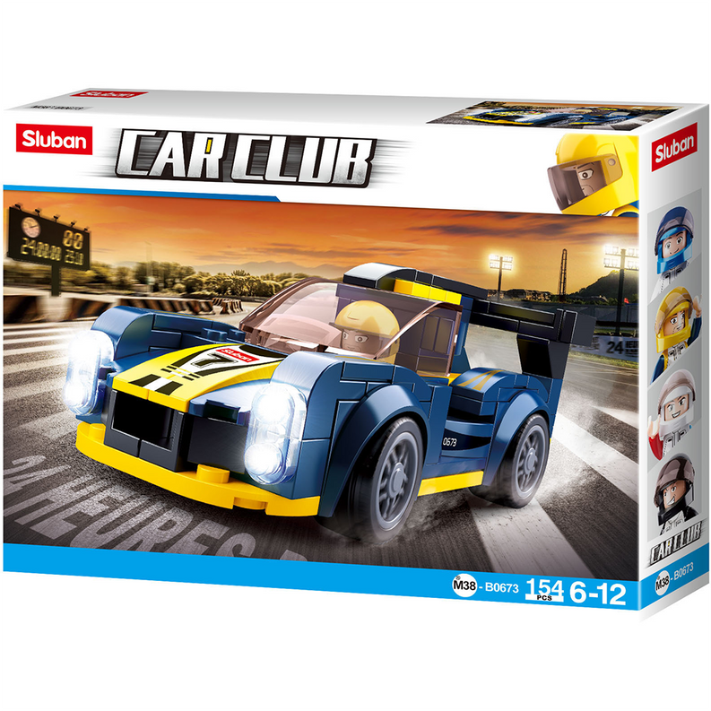 Car Club Building Brick Kit, LeMans Car (154 Pcs)