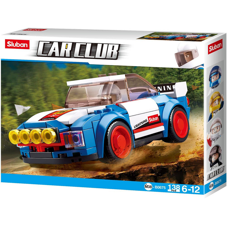 Car Club Building Brick Kit, Rally Car (138 Pcs)