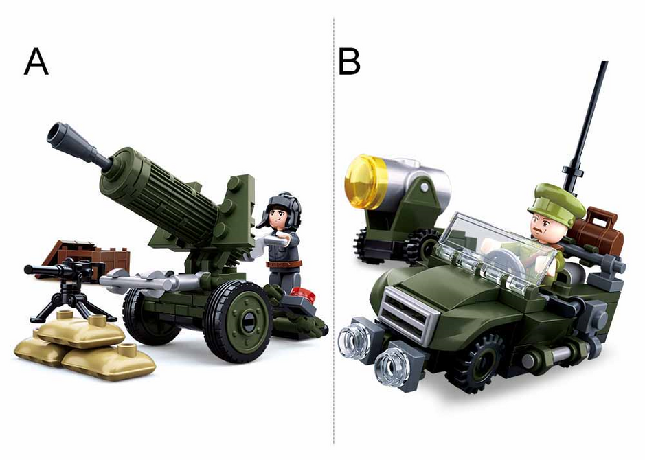 WWII 4-in-1 Half Track Gift Box Building Brick Kit (353 pcs)-3