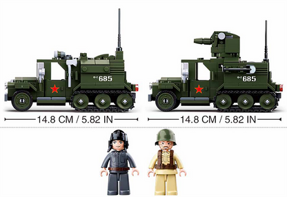 WWII Gaz Half-Track 2-in-1 Building Brick Kit (243PCS)-3