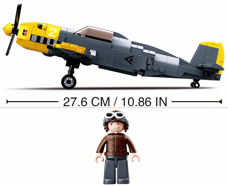 WWII Messerschimitt BF-109 Plane Building Brick Kit (289 Pcs)-5