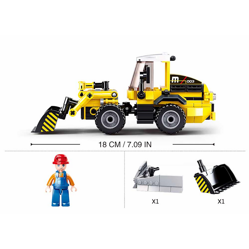 2-in-1 Forklift Construction Truck Building Brick Kit (200 pcs)-3