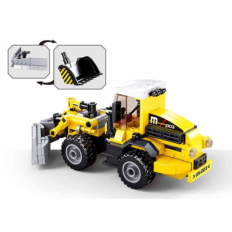 2-in-1 Forklift Construction Truck Building Brick Kit (200 pcs)-4