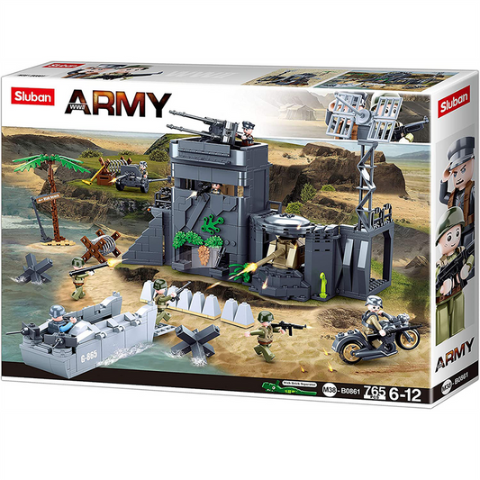 WWII D-Day Atlantic Wall Building Brick Kit (765 pcs)