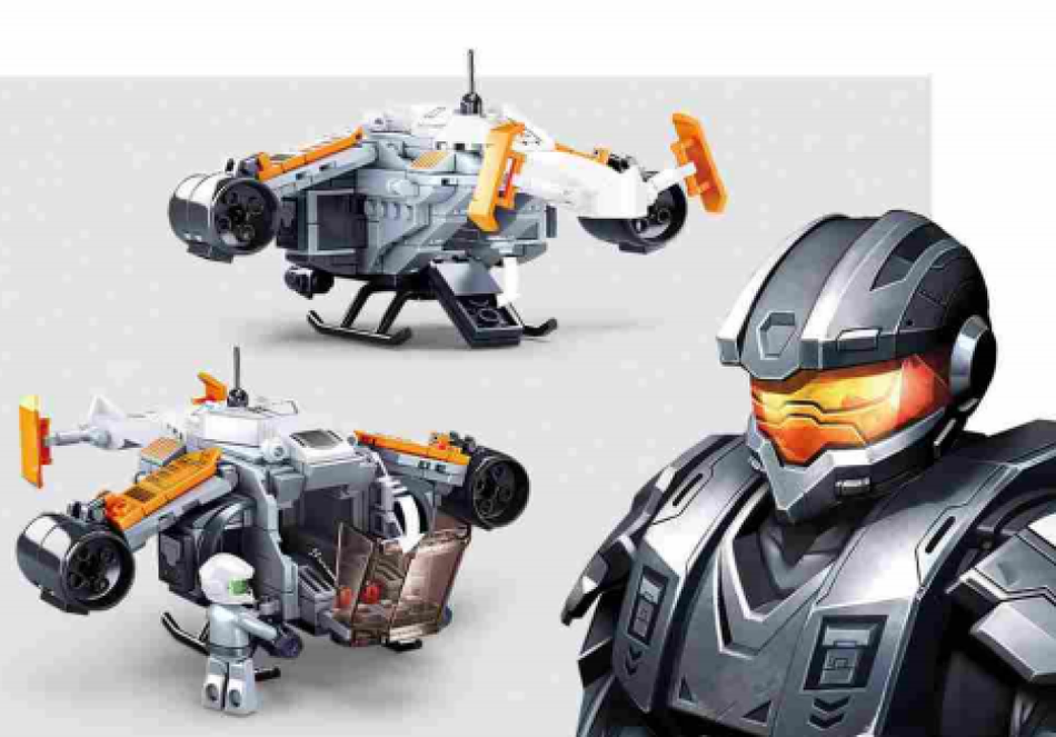 Atomic Storm Uprising, Thunder Aircraft Building Brick Kit (211 pcs)-3