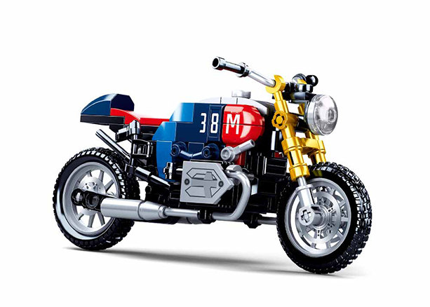 Colorful Motorcycle Building Brick Kit (197 pcs)-2