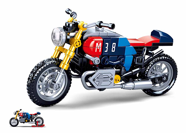 Colorful Motorcycle Building Brick Kit (197 pcs)-3