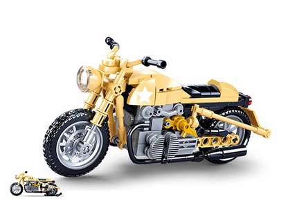 Yellow Motorcycle Building Brick Kit (223 pcs)-3