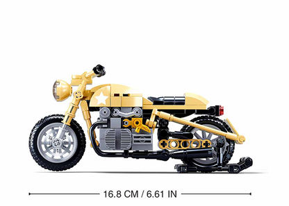 Yellow Motorcycle Building Brick Kit (223 pcs)-4