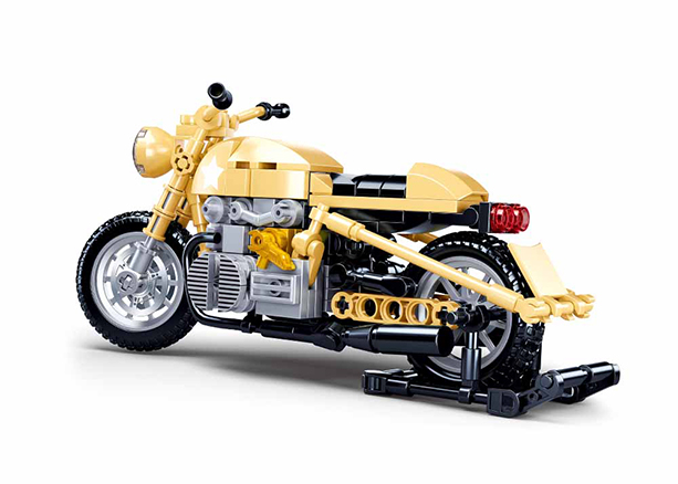 Yellow Motorcycle Building Brick Kit (223 pcs)-5