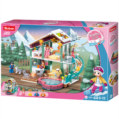 Winter Resort Lodge Building Brick Kit (439 pcs)