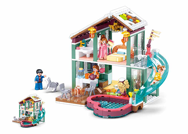 Winter Resort Lodge Building Brick Kit (439 pcs)-2