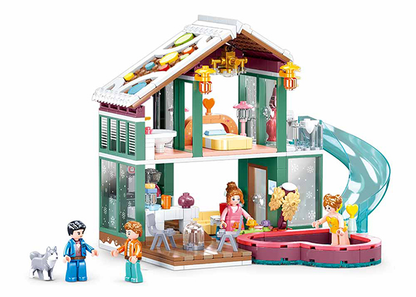 Winter Resort Lodge Building Brick Kit (439 pcs)-3