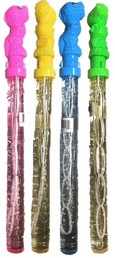 Dinosaur Bubble Wand Display, x24 wands in 4 colors-3