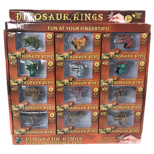 Dinosaur Ring Display Box, x12 Ring Assortment