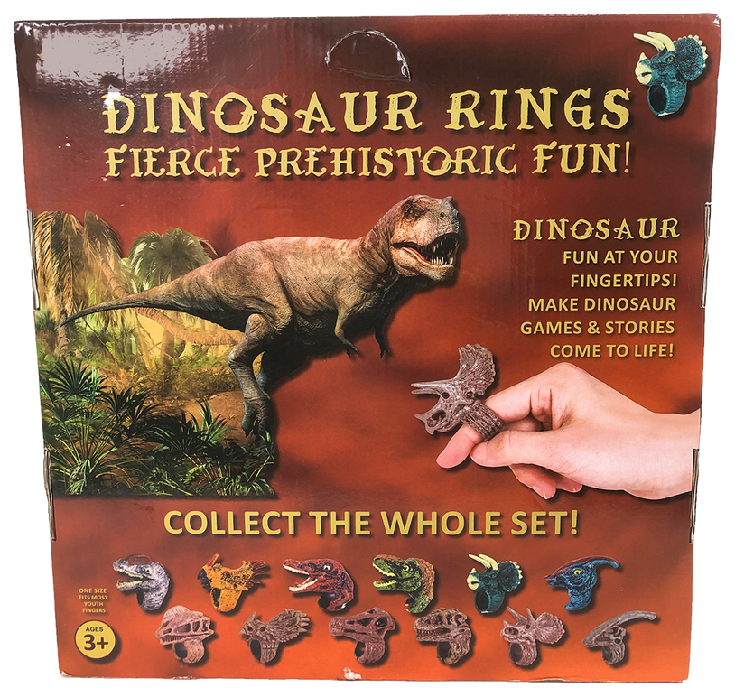 Dinosaur Ring Display Box, x12 Ring Assortment-4