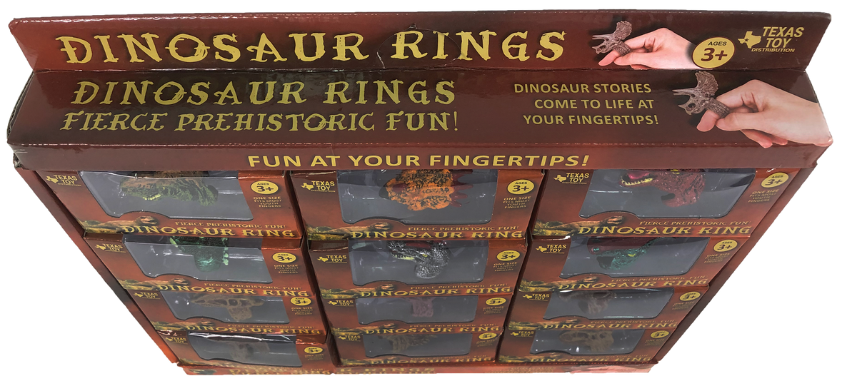 Dinosaur Ring Display Box, x12 Ring Assortment-5