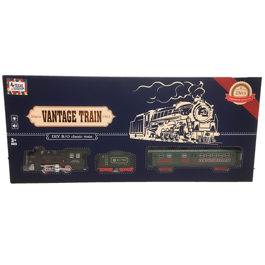 Vintage Classic Train Set with Tracks and Accessories