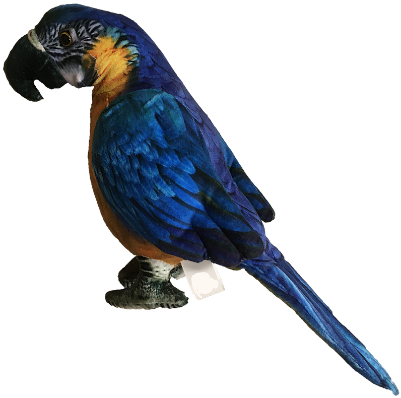 Blue Macaw 9" Plush Stuffed Animal Bird