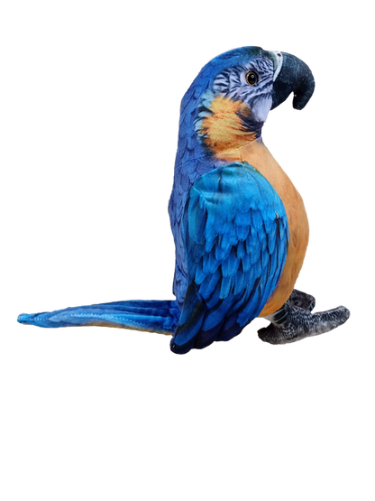 Blue Macaw 9" Plush Stuffed Animal Bird-4