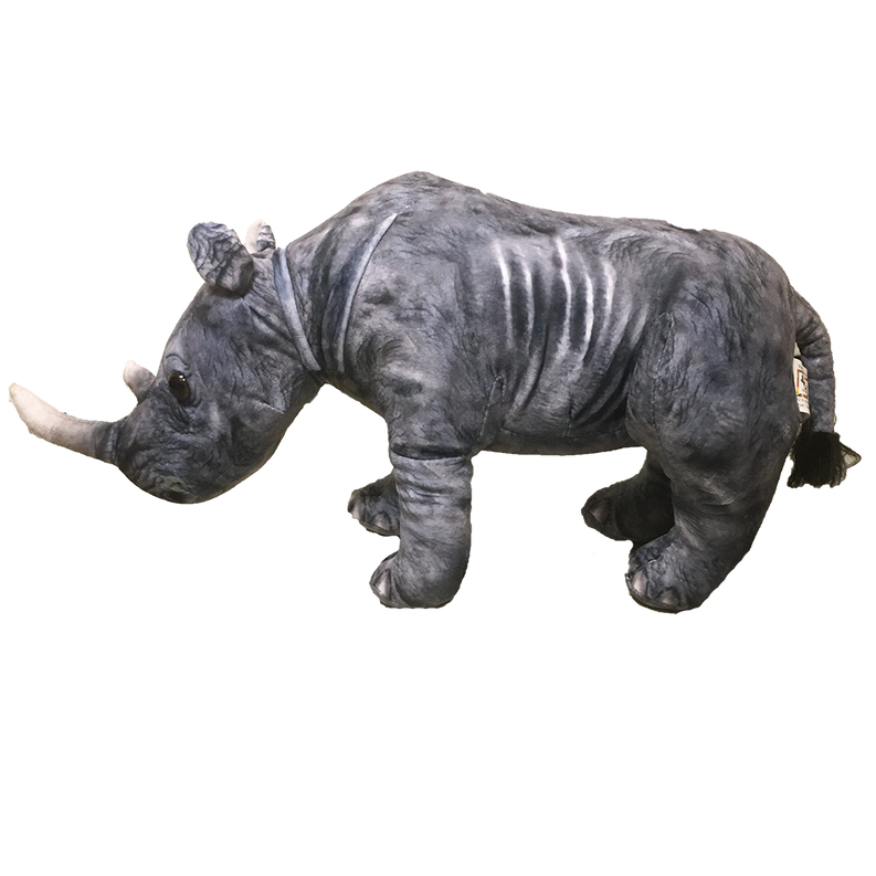 White Rhino Zoo Plush 14" Stuffed Animal-2