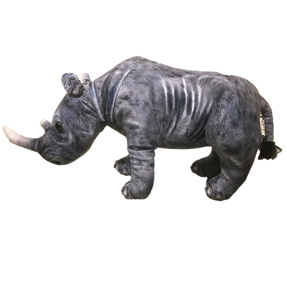 White Rhino Zoo Plush 14" Stuffed Animal-2