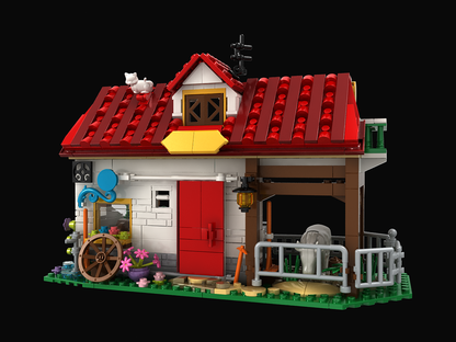 Cow and Horse Barn Building Brick Kit (535 pcs)-3