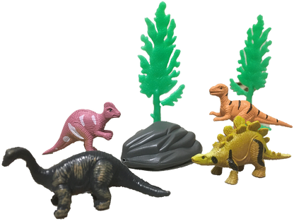 Dinosaur Figurines in Clear Tube with T-Rex Head Topper-2